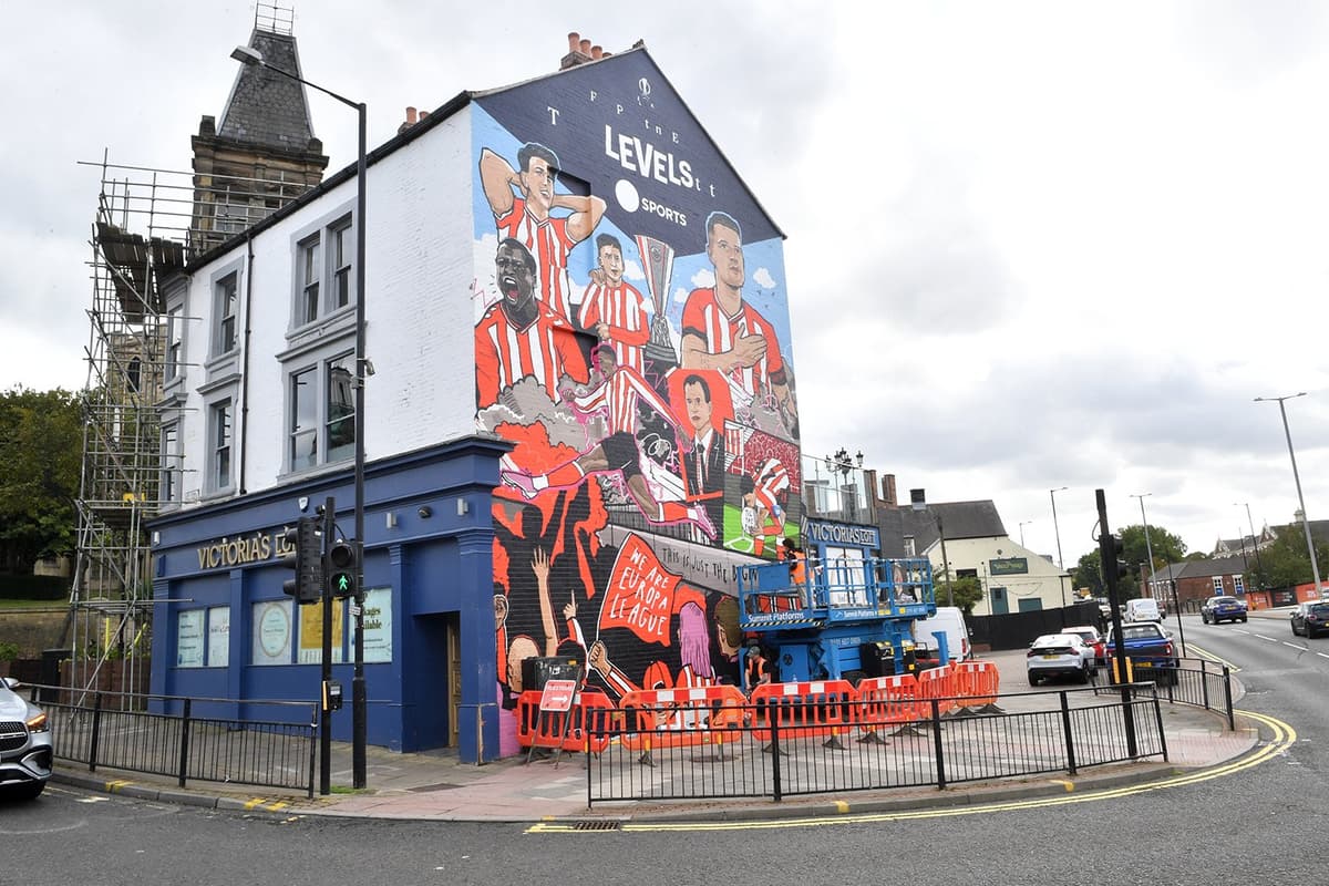 Stunning new Sunderland AFC in Europe mural completed ahead of first ...