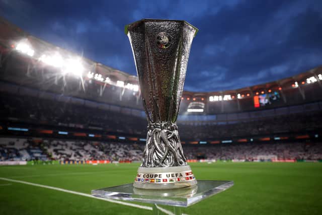 The UEFA Europa League trophy.