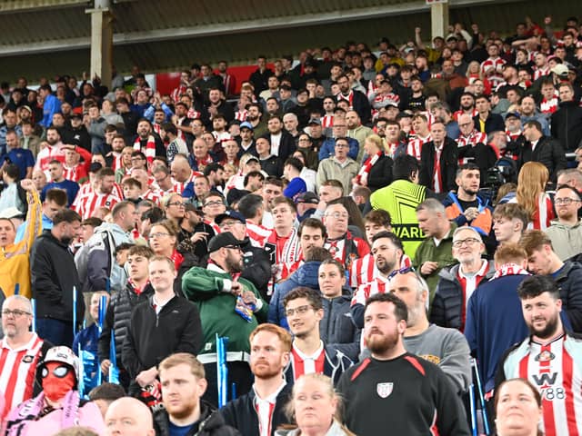 Sunderland fans in action against AZ Alkmaar at the Stadium of Light.