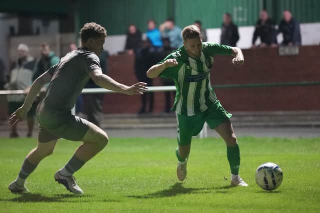 Easington Colliery forward Liam Adamson (photo Jordan Riding/Easington Colliery)