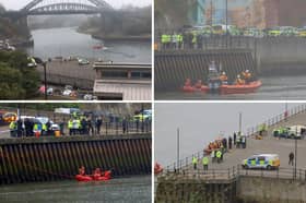 The police, Coastguard, Fire Service, and RNLI have been responding to reports of a car going into the River Wear.