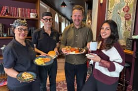 Chefs, from left, Mileide Godoy and Phillip Costen, with publicans Barry and Cindy Hyde