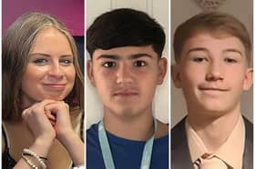 Zara Shaw, Luke Etheridge and Jackson Duke, who tragically died when the car they were in plunged into the River Wear.