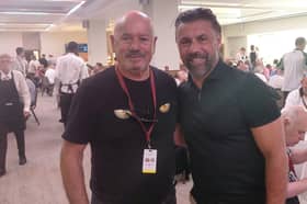 Kevin Walker pictured with Sunderland legend Kevin Phillips.