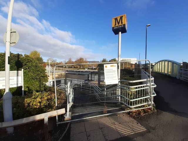 Stairs at University Metro station have been fenced off for well over a year.