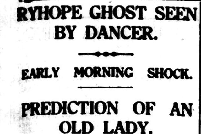 The Sunderland Echo report of 1926 on the ghost of Ryhope.