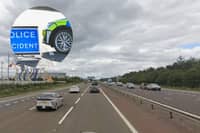 The A1M northbound has been closed close to the Washington turn-off.