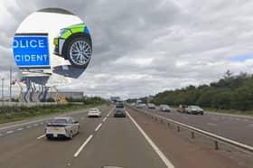 The A1M northbound has been closed close to the Washington turn-off.