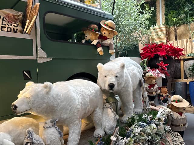 There's even a model Land Rover for a festive safari