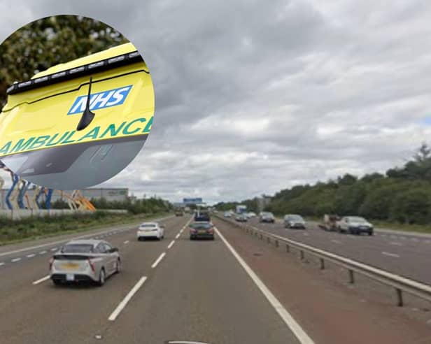Two people have been taken to hospital following a collision of the A1M near Washington.
