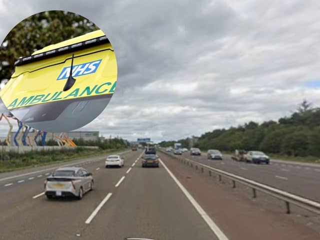 Two people have been taken to hospital following a collision of the A1M near Washington.