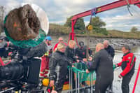 A dive team has raised an ancient cauldron from the river Wear.