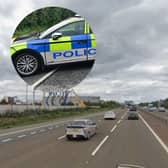 Two people have been arrested after a police chase on the A1M near Washington.