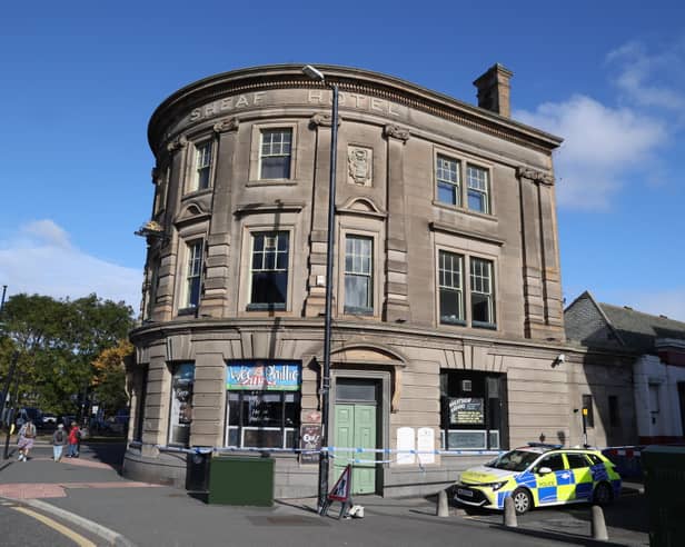 The police cordon was still in place when we revisited the site.
