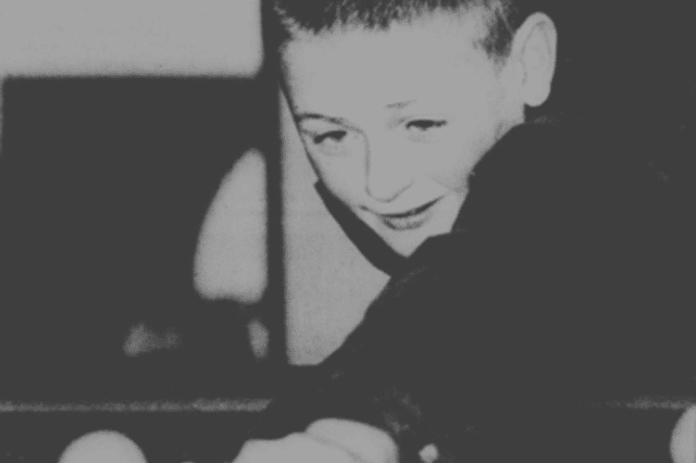 Steve Davies - the Sunderland version and the 13 year old from Humbeldon was a dab hand with a cue himself.