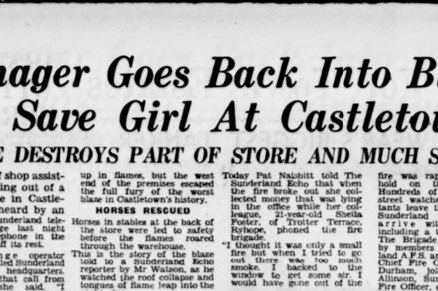 How the Sunderland Echo reported the story in October 1956.
