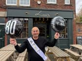 Marcello outside Luci's, the restaurant he co-owns in Front Street, Cleadon Village
