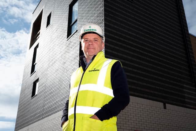 Stephen O’Neill, director at Compass Developments, at some of The Maxim homes