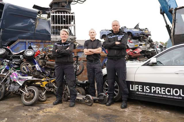 (L-R) Chief Inspector Sarah Hindmarsh, Assistant Chief Constable Richie Allen & Inspector Simon Hogg.