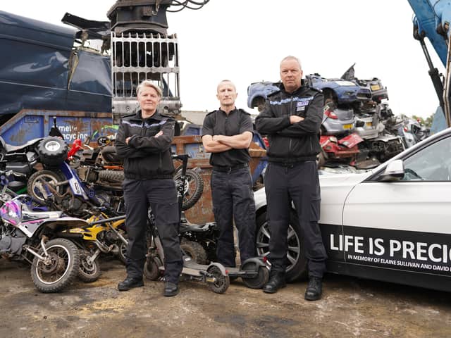 (L-R) Chief Inspector Sarah Hindmarsh, Assistant Chief Constable Richie Allen & Inspector Simon Hogg.