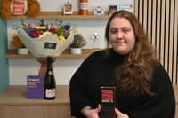 Skye Bulmer with her Young Marketing Specialist of the Year award.
