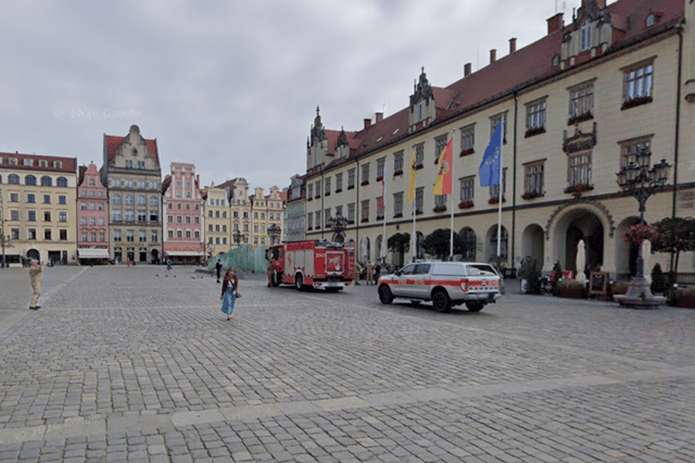 The Market Square in Wroclaw in Poland.