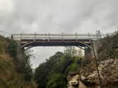 The footbridge over the ravine at Roker Park has been out of use for some years.