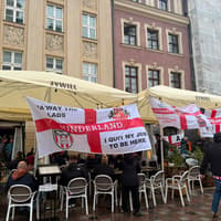 'Quit my job to be here' - Sunderland fan photos as supporters soak up pre-match atmosphere in wet Poznan - gallery