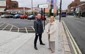 Cllr Bill Blackett and Sunderland Business Investment District Chief Officer, Sharon Appleby at the city centre's largest surface car park - Station car park