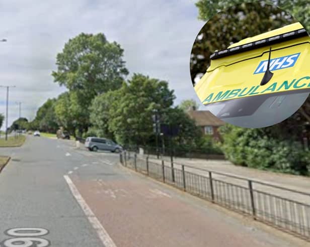A cyclist was taken to hospital with serious injuries following a reported collision with a car on the A690 Durham Road junction with Thorney Close Road.  