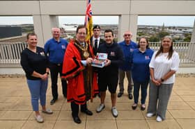 Mayor of Sunderland, Cllr Robert Hutchinson with representatives of the Royal British Legion.