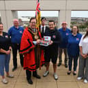 Mayor of Sunderland, Cllr Robert Hutchinson with representatives of the Royal British Legion.