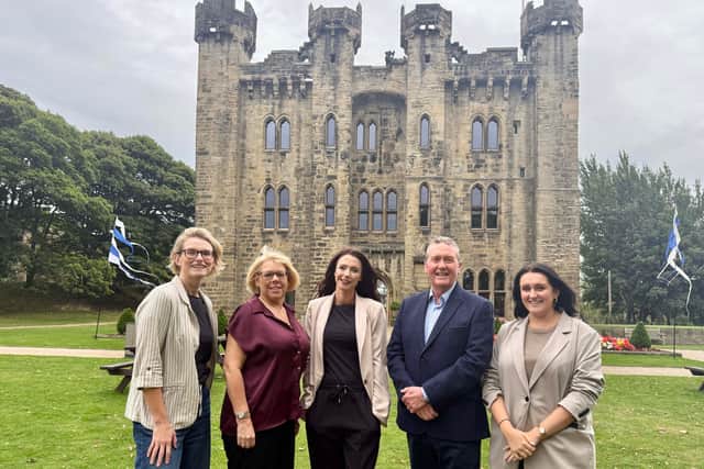 (From L to R) Amy Swan (AFNE), Nikki Vokes (Community Opportunities) , Kelly Brougham (AFNE), Colin Burnicle (Hylton Castle Trust) and Gaynor Lewis (The
Wellness Collective)