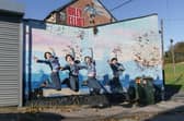 Cast members from the stage production of Billy Elliot pictured during filming at locations used in the film Picture: David Wood 