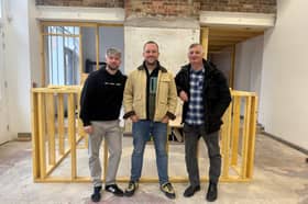 From left: Jamie Lister, outreach and engagement coordinator at Space, James Fildes, founder of Space, and Matt Moore from Sunderland Quakers
