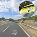 Two people have been taken to hospital after a four vehicle collision on the A1M close to the Durham turn-off.