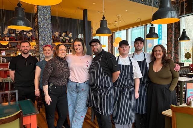 General manager Shannon Kinghorn (in pink) with staff members from Varo Lounge