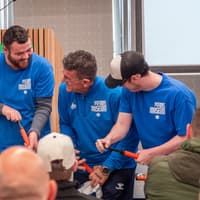 Grundfos staff make hundreds of dementia boxes for Fans' Museum and get special visit from SAFC FA cup legend