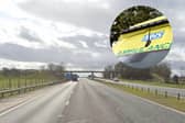 An HGV driver has been taken to hospital after a lorry overturned on the A1(M) near Durham