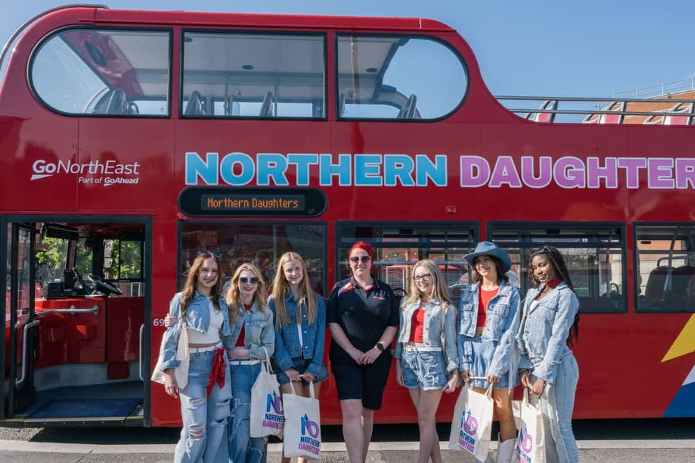 Northern Daughters with their bus driver for the day