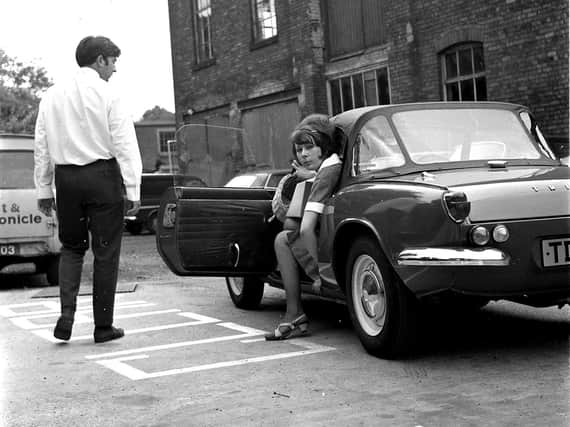 In 1968 reporters at the  Wigan Evening Post and Chronicle we ran a feature about how a lady should alight from a sixties British sports car, namely a Triumph Spitfire in these pictures from the Post archives.