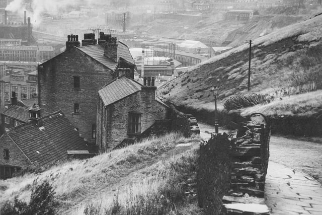Heading into Halifax down Southowram Bank in 1961.