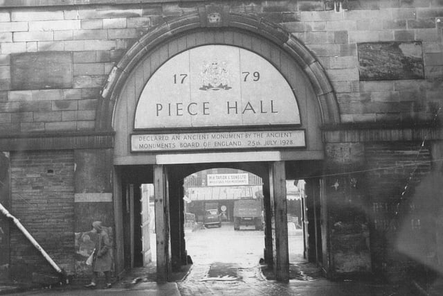 Entrance to The Piece Hall in Halifax back in 1964.