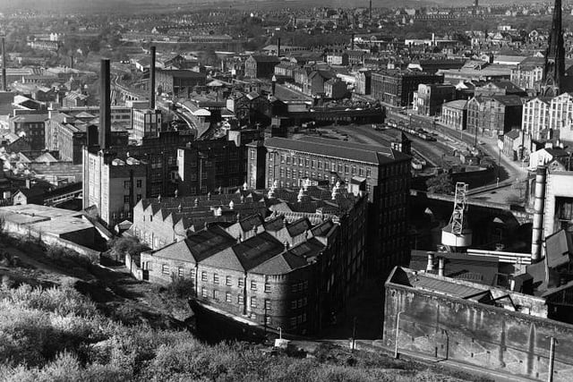 View over Halifax to the West over the Station in 1966.