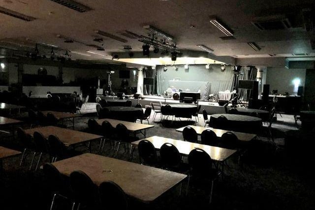 This is how Riva Showbar looked before the gig, with event organiser David Billington ensuring all tables were set out for social distancing