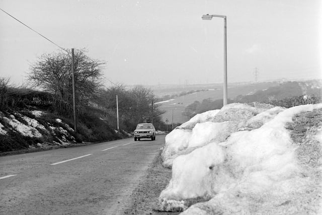 Do you remember snow as deep as this? Pictured is a view of the Kirkhamgate area of Wakefield from Jaw Hill in 1979.