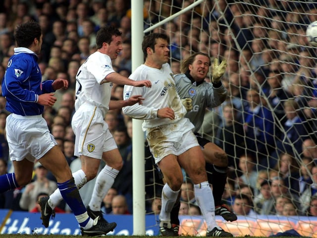 Robbie Fowler doubled Leeds United's lead after 31 minutes.
