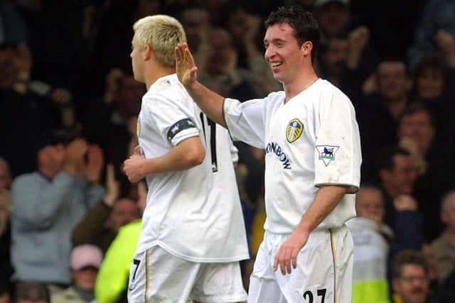 Robbie Fowler is all smiles after scoring at Filbert Street.