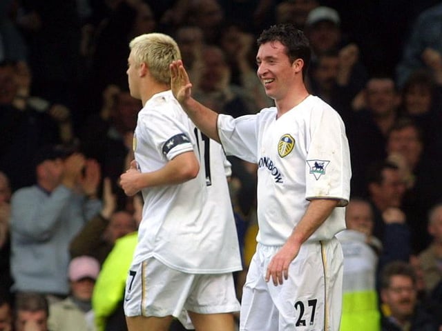 Robbie Fowler is all smiles after scoring at Filbert Street.