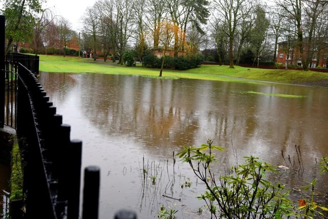 Flooding at Pennington Hall Park